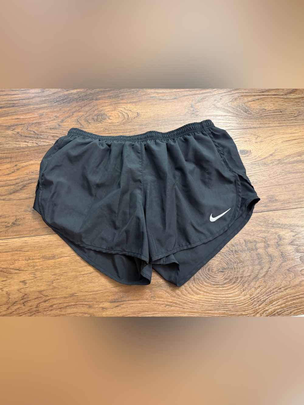 Nike Black Women's Running Shorts with White Swoosh